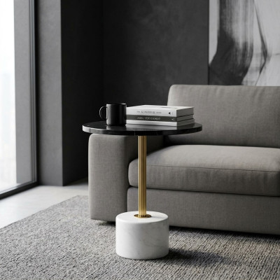 Marmor stilvolle Beistelltisch luxuriöse Couchtisch Tische Rund modern