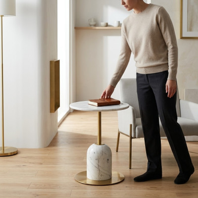 Beistelltisch Hochwertig Marmor Modern Couchtisch Kaffeetisch Wohnzimmer