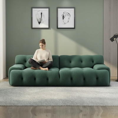 Design Sofa 2 Sitzer Relax Sofas Club Textil Polster Couch Stoff Couchen