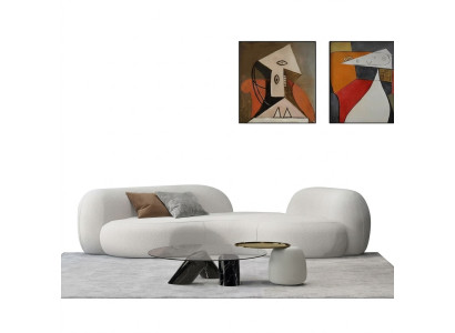 Modern Sofa 3 Sitzer Weiß Hochwertig Polster Sofas Design Textil neu stilvoll