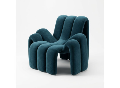 Stilvolle Sessel Grün Couch 1 Sitzer modern luxuriöse Sessel Textil neu