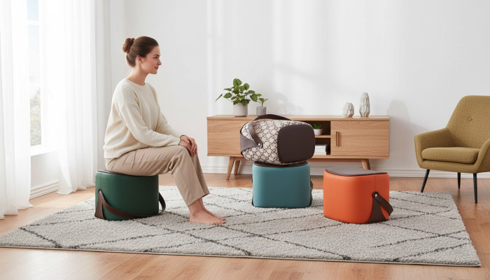 Rechteckig Hocker Moderne Möbel Fußhocker Luxus Design Wohnzimmermöbel