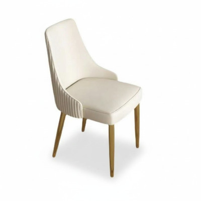 Modern Stil Stilvoll Sessel Stuhl Weiß Sitz Polster Design Metall neu