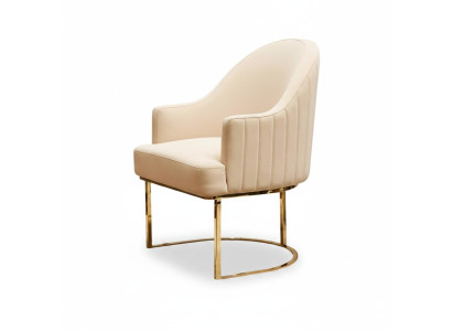 Esszimmerstühle Wohnzimmer luxuriöse Beige Stuhl mit Metall Modern neu