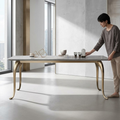 Moderner Luxus Esstisch Designer Rechteckiger Küchentisch Esszimmer Möbel Tisch