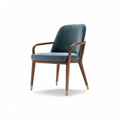 Designer Blauer Esszimmerstuhl Esszimmer Möbel Küchenstuhl Lehnstuhl