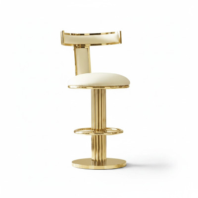 Designer Weißer Esszimmer Stuhl Edelstahl Gestell Metall Einsitzer Stühle