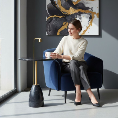 Tisch Stilvolle Schwarz Beistelltisch Couchtisch Schlafzimmer Kommode Tische