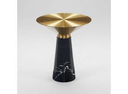 Schwarzer Designer Beistelltisch Luxus Edelstahl Möbel Wohnzimmer Tisch