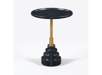 Modern Schwarz Couchtisch Luxus Marmor Tisch Beistell Tische Wohnzimmer Rund