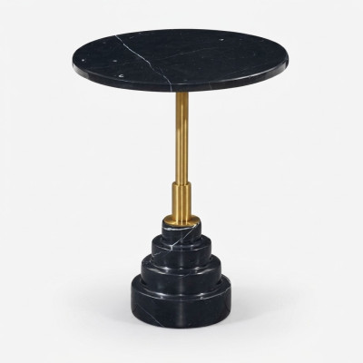Beistell Tische Wohnzimmer Rund Modern Schwarz Couchtisch Luxus Marmor Tisch