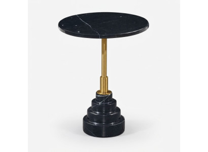 Beistell Tische Wohnzimmer Rund Modern Schwarz Couchtisch Luxus Marmor Tisch