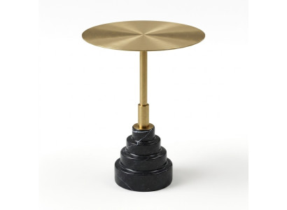 Beistelltisch Tisch Design Luxus Tische Möbel Edelstahl Runder Metall Gold