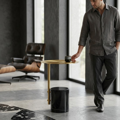 Beistell Tische Wohnzimmer Rund Hochwertig Modern luxus Couchtisch Metall