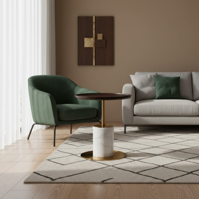 Designer Weißer Kaffeetisch Luxuriöser Beistelltisch Stilvolle Möbel Tisch