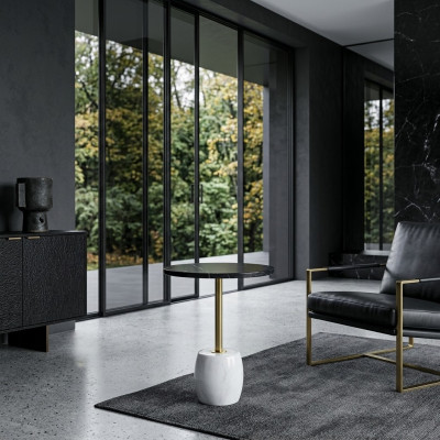Luxuriöser Marmor Tisch Wohnzimmer Möbel Rundes Design Couchtisch Stil