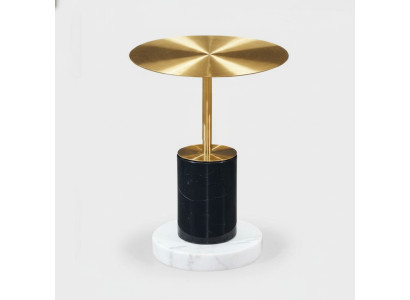 Moderner Golderner Marmor Beistelltisch Wohnzimmer Tische Rund Design