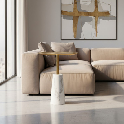 Designer Runder Beistelltisch Hochwertige Luxus Möbel Couchtisch Modern