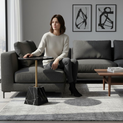 Schwarzer Seitentisch Designer Beistelltische Stilvolle Ablagetischen
