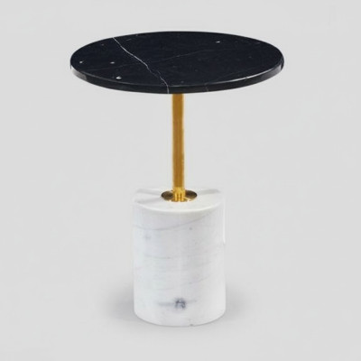 Schwarzer Runder Beistelltisch Luxus Tisch Rund Wohnzimmer Couchtische