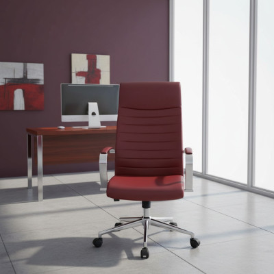 Kunstlederstuhl Design Polstersessel Rot Stühle Esszimmerstuhl Bürostuhl
