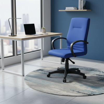 Büro Sessel Gaming Einsitzer Stuhl Blau Bürostuhl Schreibtisch Drehstuhl