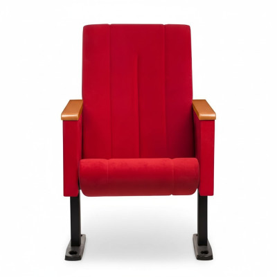 Designer Roter Luxus Stuhl 1-Sitzer Moderner Lehnstuhl Textil Holzmöbel