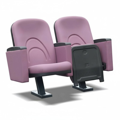 Modern Sessel Sessel Sofa 1 Sitzer für Theater Kino Design Luxus Rosa Textil