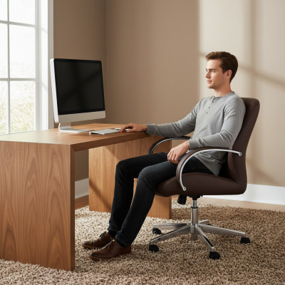 Sessel Kunstleder Polster Drehbar Computer Stühle Möbel Büro Stuhl Chefsessel
