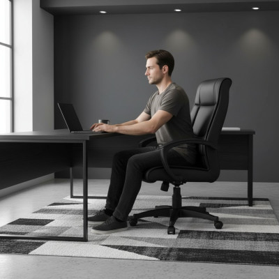 Luxuriöse Schwarz Bürostühle Polsterstühle Designer Möbel Bürodrehstuhl