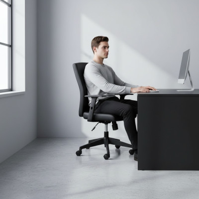 Gaming Stuhl Schwarz Bürostuhl Schreibtisch Drehstuhl Chefsessel Neu