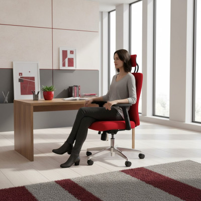 Drehstuhl Rot Büro Sessel Gaming Stuhl Bürostuhl Schreibtisch Chef Neu Sessel