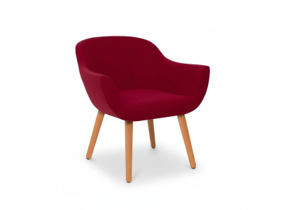 Roter Stilvoller Designer Stuhl Holzstuhl Esszimmerstuhl Designer Möbel