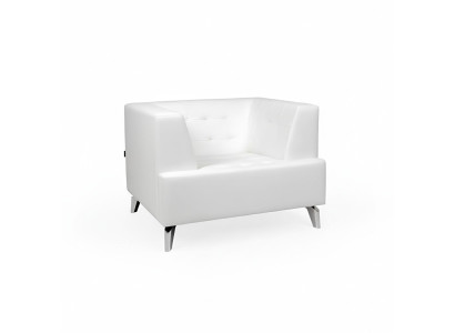 Weißer Sessel Fernsehsessel Lounge Einsitzer Wohnzimmer Club Relaxsessel