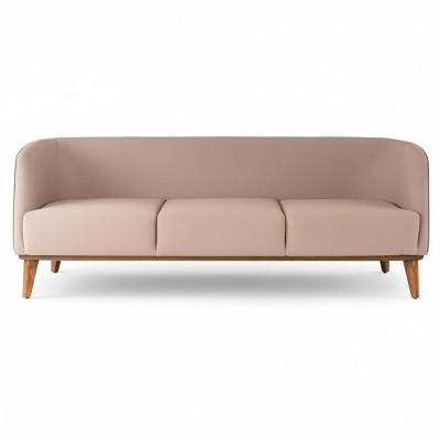 Beiges Sofa Stilvoller 2-Sitzer Moderne Wohnzimmer Couch Polster Sofas