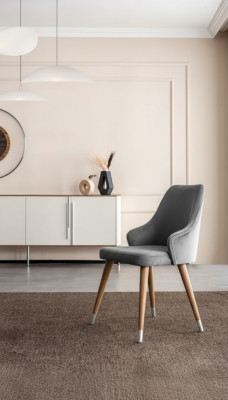 Stuhl Stühle Luxus Design Lehnstuhl Holz Polster Neu Modern Esszimmer Möbel Holz