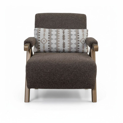Brauner Sessel Designer Einsitzer Wohnzimmer 1-Sitzer Luxus Stuhl Neu