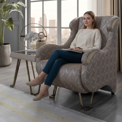 Tauper Designer Sessel Luxus Polstermöbel Wohnzimmer Einsitzer Modern