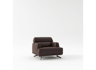 Designer Brauner Sessel Polstermöbel Lounge Einsitzer Wohnzimmer Möbel