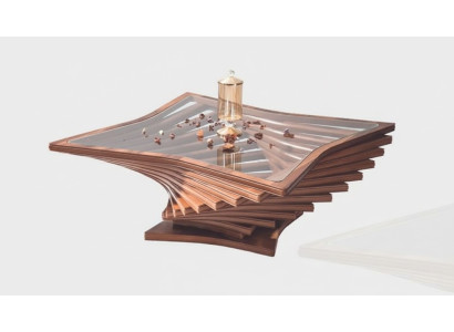 Exklusiver Goldener Couchtisch Wohnzimmer Sofatisch Edler Glastisch