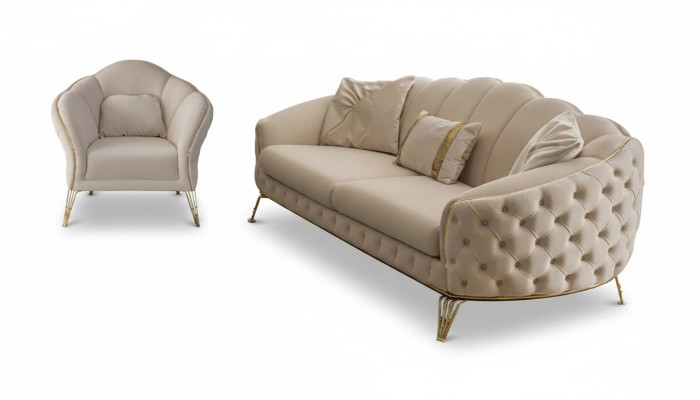 Sofagarnitur 3 3 1 Sitzer Modern Komplett Set Polster Garnitur Couchgarnitur