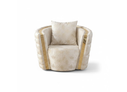 Weiße Chesterfield Sessel Luxuriöse 2x Runde Polster Einsitzer 1-Sitzer