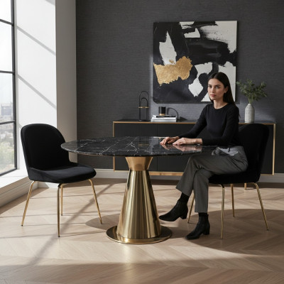 Gruppe Garnitur Schwarz Stühle 2x Stuhl Set Textil Polster Sitz Edelstahl