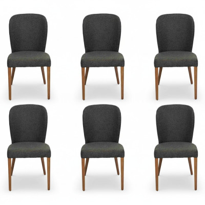 Lehnstuhl Neu Polster Moderne Holz 6x Stühle Luxus Polster Design Stuhl