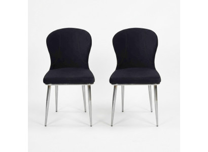 Möbel Schwarz Stühle Esszimmerstuhl Stuhl Design Polster Luxus Einrichtung Neu