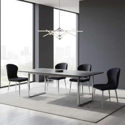 Gruppe Garnitur Stühle 6x Stuhl Set Textil Polster Sitz Esszimmer Neu