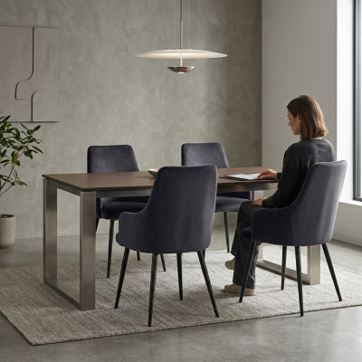 Moderne Schwarzer Designer 4x Stühle Luxus Esszimmer Einsitzer Einrichtung