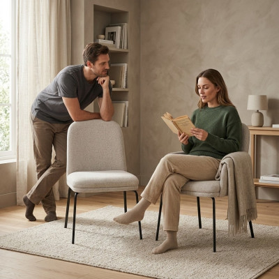 Moderner Weißer Stuhlset Luxuriöse Esszimmerstühle Designer Möbel 2tlg