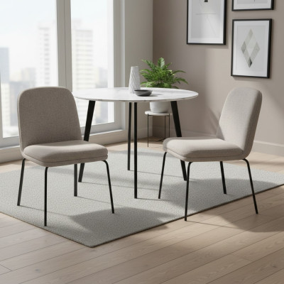 Moderner Weißer Stuhlset Luxuriöse Esszimmerstühle Designer Möbel 2tlg