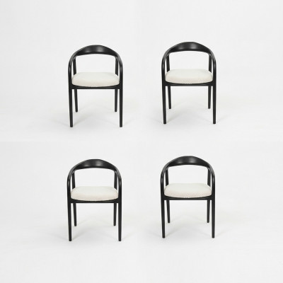 Stilvoll Edelstahl 4x Stühle Esszimmer Schwarz Modern Stuhl Designer Metall
